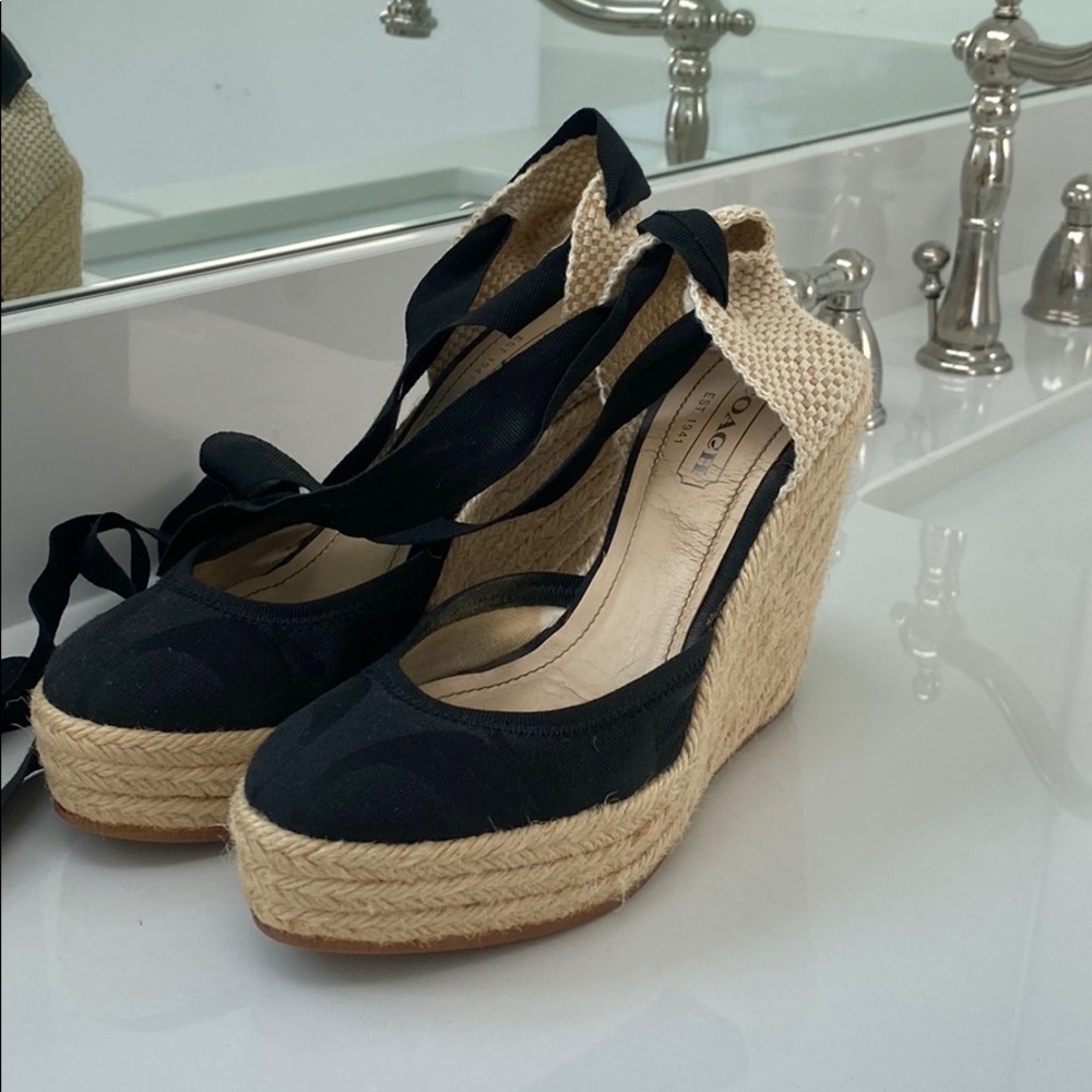 Coach espadrille wedges
